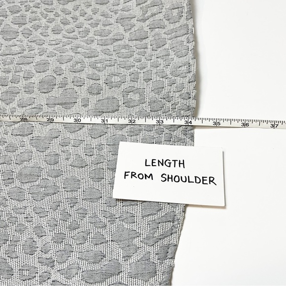 Tibi NWT Rime Jacquard Dress 6 gray leopard neutral fit flare mini cocktail - Picture 11 of 13